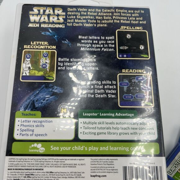 Lot 6 Leapfrog Game Cartridges Leapster cars SpongeBob Batman Star Wars dinosaur - Picture 9 of 10